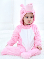 Enfant Cadeaux Noël Pyjama Kigurumi Cochon Rose Combinaison Cartoon Carnaval Déguisements Halloween