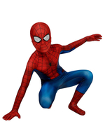 Enfants Cosplay Costume rouge bleu Lycra Spandex Catsuits Zentai américain bande dessinée Film Cosplay combinaison Halloween Costuem
