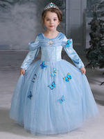 Enfants Cosplay Gelés Frozen Elsa Robe Bleu Costumes Pour Enfants De Cosplay Déguisements Halloween