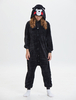 Enfants Kumamon Kigurumi Carnaval Onesie Pyjamas noir à capuche manches longues Combinaisons Unisexe Animal vêtements de nuit Déguisements Halloween