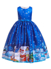 Enfants Noël Cosplay Flocon De Neige Père Noël Robe Bleu Costumes Pour Enfants De Cosplay Déguisements Halloween