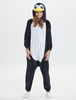 Enfants Pingouin Kigurumi Carnaval Onesie Pyjamas Flanelle Noir À Capuche Manches Longues Hiver Vêtements De Nuit Mascotte Animal Déguisements Halloween Costume Carnaval