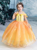 Enfants Princesse Robe Belle Et Bête Belle Robe Jaune Costumes Enfants Cosplay Déguisements Halloween