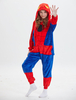 Enfants Spiderman Kigurumi Carnaval Onesie Pyjamas Rouge À Capuche Hiver Vêtements De Nuit Mascotte Animal Déguisements Halloween Costume Carnaval