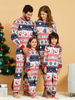 Ensemble 2 pièces de pyjama de Noël en famille assorti à carreaux en polyester à carreaux rouges