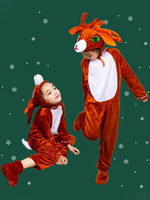 Ensemble Combinaison Pyjamas Kigurumi Noël Enfant Déguisement Enfant