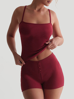 Ensemble décontracté caraco et short pour femme 2025