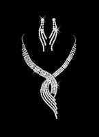 Ensemble de bijoux argenté pour la mariée