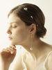 Ensemble de bijoux blanc perles bandeau de mariage et boucles doreilles