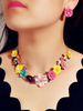 Ensemble de bijoux de fleur Collier Éblouissant avec Boucles dOreilles
