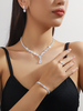 Ensemble de bijoux de mariage à la mode diamant en métal Chic