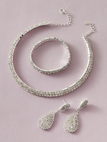 Ensemble de bijoux de mariage 3 pièces Cadeau de Saint Valentin