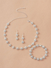Ensemble de bijoux de mariage 3 pièces Cadeau de Saint Valentin