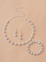 Ensemble de bijoux de mariage 3 pièces Cadeau de Saint Valentin