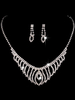 Ensemble de bijoux de mariage avec strass et boucles doreilles