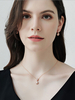 Ensemble de bijoux de mariage blond pour femmes attrayantes gouttes de strass design boucle doreille collier ensemble de 2 pièces