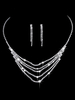 Ensemble de bijoux de mariage Boucles doreille en argent et collier Ensemble de collier de mariée en perles strass