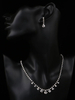 Ensemble de bijoux de mariage Boucles doreilles Collier Argent Accessoires de mariée