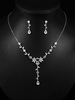 Ensemble de bijoux de mariage Boucles doreilles Ensemble de bijoux Argent