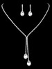 Ensemble de bijoux de mariage collier boucle d\oreille argent