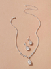 Ensemble de bijoux de mariage collier et boucle d\\oreille Cadeau de Saint Valentin