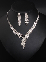 Ensemble de bijoux de mariage de la mariée Charmant métal Beaux bijoux