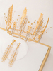Ensemble de bijoux de mariage de la mariée magnifique strass Earclip Metal Earclip Alloy Crown