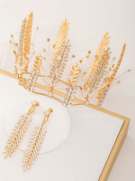 Ensemble de bijoux de mariage de la mariée magnifique strass Earclip Metal Earclip Alloy Crown