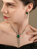 Ensemble de bijoux de mariage de mariée magnifique strass strass gouttes conception boucle doreille collier ensemble de 2 pièces