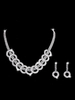 Ensemble de bijoux de mariage Ensemble de boucles doreilles et collier en argent Ensemble de collier de mariée en strass
