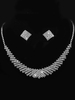 Ensemble de bijoux de mariage Ensemble de collier de mariée en argent avec strass