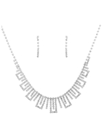 Ensemble de bijoux de mariage Ensemble de collier de mariée en strass argent