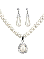 Ensemble de bijoux de mariage Vintage Collier de perles Collier