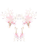 Ensemble de bijoux de mariée belles plumes flore métal Vintage casque boucle doreille ensemble de bijoux de mariée