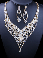 Ensemble de bijoux de mariée Charmant métal percé Beaux bijoux