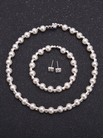 Ensemble de bijoux de mariée collier et boucle d\