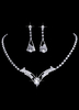 Ensemble de bijoux de mariée collier et boucle d\