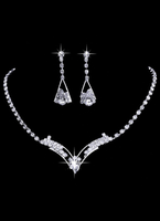 Ensemble de bijoux de mariée collier et boucle d\