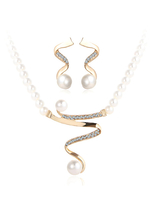 Ensemble de bijoux de mariée collier et boucle d\
