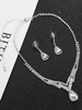 Ensemble de bijoux de mariée de mariage chic mariage strass percé de cristal