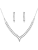 Ensemble de bijoux de mariée en argent strass ensemble de bijoux de mariée en alliage de perles