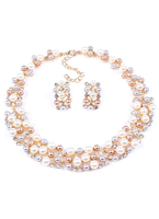 Ensemble de bijoux de soirée collier boucle d\