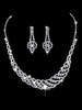 Ensemble de bijoux en argent sertis de pierres de strass Ensemble de bijoux en perles boucles doreilles et collier
