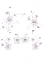 Ensemble de bijoux pour mariage; boucles doreilles et boucles doreilles en strass en métal chic