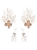 Ensemble de bijoux pour mariage magnifique clip doreille perle en métal