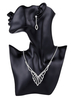 Ensemble de bijoux strass en argent pour mariage