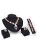 Ensemble de bijoux vintage perle strass pendentif collier boucles doreilles bague bracelet