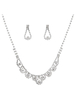 Ensemble de boucles doreilles collier mariée strass argent strass perlé ensemble de bijoux de mariage