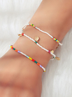 Ensemble de bracelet de perles Bracelets de chaîne multicolores
