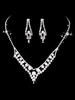 Ensemble de collier de mariage argent perles boucles doreilles et collier strass ensemble de bijoux de mariée